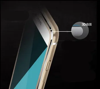 VSKEY 10VNT 3D Titano Lydinio Metalo Rėmas Grūdintas Stiklas iPhone 6 6s 7 8 Plius Screen Protector Visiškai Padengti Apsaugine Plėvele
