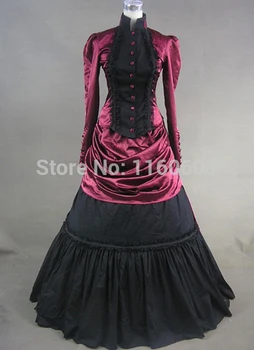 Grakštus Derliaus Gotikos Viktorijos Suknelė Grindų Ilgis