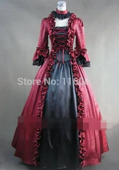 Vaiskiai Raudonos Gotikos Viktorijos Suknelė nauja