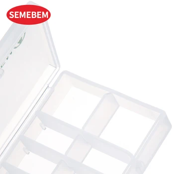 SEMBEM Reguliuojamas Tablečių Dėžutė Nešiojamų Daugkartiniai PP Atveju Makiažas Priedai Tablečių Laikymo Dėžutė Plastikinė Talpykla Organizatorius