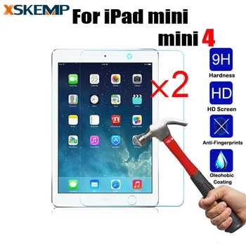 XSKEMP 2vnt/Daug 9H 0,3 mm Grūdinto Grūdintas Stiklas iPad 4 Sprogimų Tablet PC Filmas, Aišku, HD Screen Protector Cover