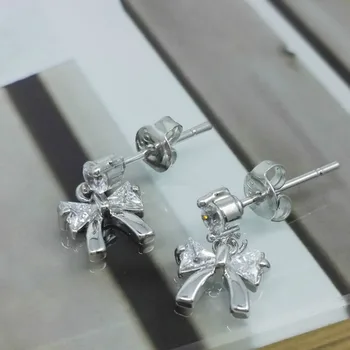 2017 korėjos mados temperamento moteris auskarai užsienio prekybos cirkonis auskarai sidabro lankas auskarai, juvelyriniai dirbiniai didmeninė