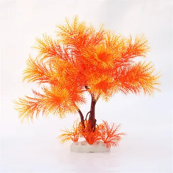 1 vnt Plastikinis Akvariumo Augalų Modeliavimo Medžio Žuvų Bakas Dirbtinės Ekologiškos Apelsinų Medis Akvariumas Ornamentu Dekoras