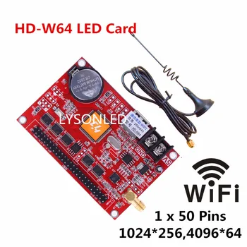 LYSONLED HD-W64 USB tvarkyklės ir WIFI bevielio ryšio LED Ekranas Kortelės Palaikymas Vienos Spalvos ir dviejų Spalvų LED Rodyti Pranešimą