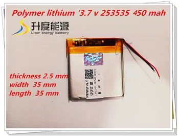 Dydis 253535 3.7 V 450mah Ličio polimerų Akumuliatorius su Apsaugos Valdybos MP4 BLS PSP Skaitmeninius Produktus