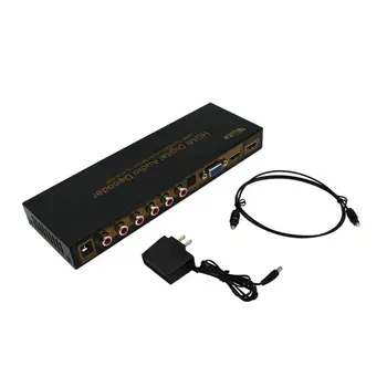 Wiistar HDMI Skaitmeninis Garso Dekoderis HDMI į HDMI / VGA / SPDIF / 5.1 Erdvinio Garso Keitiklis Adapteris Nemokamas Pristatymas