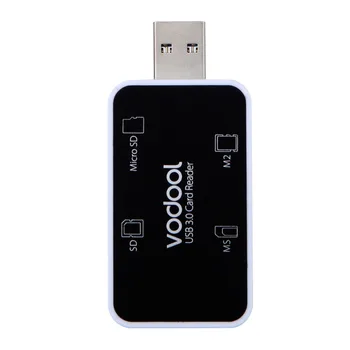 Kortelių skaitytuvas Micro USB 3.0 4 in1 Skaitmeninės Atminties Kortelių Skaitytuvai SD lector de tarjetas SD/Micro SD/TF/ MS/ M2 Atminties kortelę