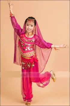 2017 naujų Karšto Pardavimo Pilvo Šokio Spektaklis, Bolivudas, Indijos Vaikas Kostiumas Indijos Sportinių Šokių Kostiumai Mergaitėms