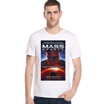 Žaidimas Vyrai Balta RPG Žaidimas Spausdinti Homme Marškinėliai N7 Mass Effect T-shirt Vyrai Prabanga Viršuje Prekės ženklo Drabužių Fabrike Tiesioginio Pardavimo M10-8#