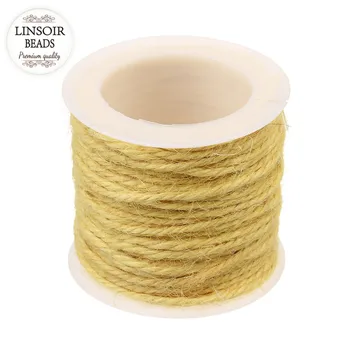 Linsior 10 Kiemas/roll Natūralus Kanapių Virvė Laido Džiuto String Kelių Spalvų 2,5 mm Pakabinti Tegus String, 