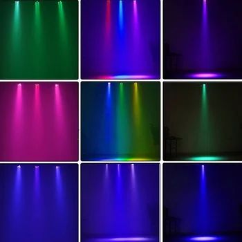 Nešiojamų 12W LED RGBW Mini scenos Apšvietimas 8CH DMX-512 12 LED Scenos Šviesos Lazerio Projektorius Žibintai, Disco Party Club DJ DA