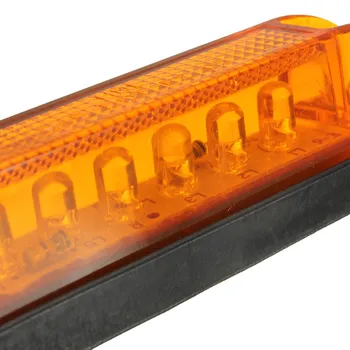 2vnt 12V Geltonas 6 LED Patvirtinimo Šoniniai Gabaritiniai Šviesos Indikatorius Sunkvežimių Priekabos RV Auto Automobilis LED Posūkio signalo Žibintai