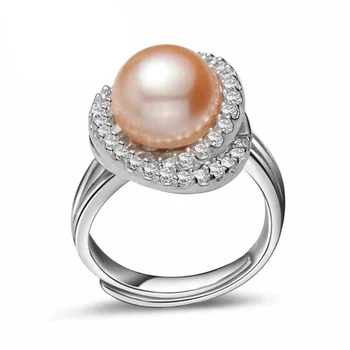 Vestuvių gėlavandenių perlų papuošalų rinkiniai moterims,baltos spalvos natūralių perlų papuošalai auskarai mergaites gimtadienis pakabukas, žiedas rožinė