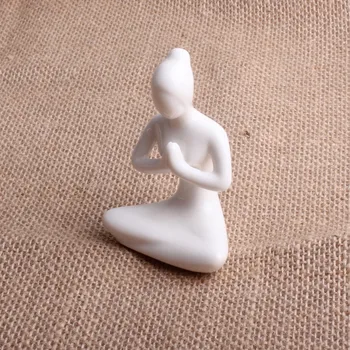 Jogos Moterų Statulėlės Zen Garden Statulos Keramikos Moterų Medituoti Namų Puošybai