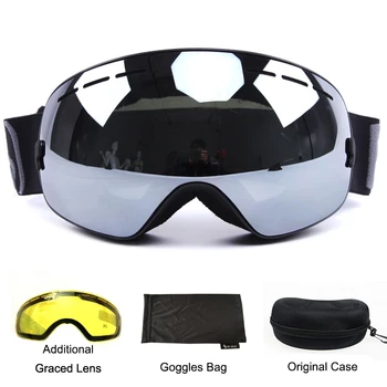 Benice prekės slidinėjimo akiniai dvigubo objektyvo UV400 anti-rūko sferiniai slidinėjimo akinius, slidinėjimo, vyrų, moterų, sniego akiniai 3100+Objektyvas+Box Set