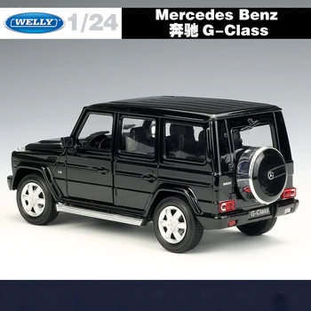 WELLY 1:24 Aukštos Modeliavimas Benz G-Klasės Miesto VISUREIGIS Cross Country Diecast Automobilių Lieti Klasikinio Modelio Automobilių Žaislai Berniukams Dovanų Kolekcija