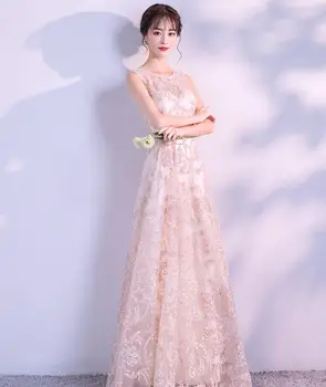 Karšto pardavimo Homecoming suknelės 2018 naujos Linijos Ilgą vakarinę Suknelę Šalies Elegantiškas Vestido De Festa Kada nors gana Nėriniai Prom Chalatai