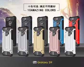 Samsung Galaxy S9 S9Plus Atveju Sunku Šarvai Patikima PC+TPU Hibridas Apsauginis galinis dangtelis Skirtas samsung s9 plus 