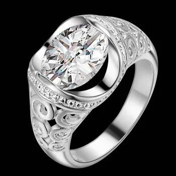 0 Sidabro padengtą žiedas, sidabro bižuterijos žiedas Skirta Moterims ir Vyrams , /OEJNURTX WJWHYMEV