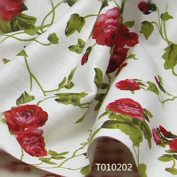 Raudonos Gėlės Modelis, Medvilnė, už Kratinys audiniai, Audinys Aprengti pagal Skaitiklio siūti Patalynė Kūdikių Lėlės Antklodė Tissu T010202 1x1.6m