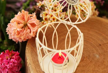 Naujosios Europos Stiliaus Birdcage Metaliniai Žvakių Laikikliai vestuvių dekoravimas Balta Kūrybos Žvakė Žibintų Žvakidė Nemokamas Pristatymas