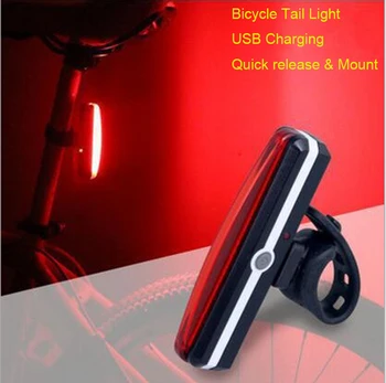 Dviračio šviesos USB Įkrovimo dviratį, Šviesos Dviračiai, Dviračių aksesuarai užpakalinis žibintas COB LED Vandeniui 6 Režimai su 26pcs LED lustai
