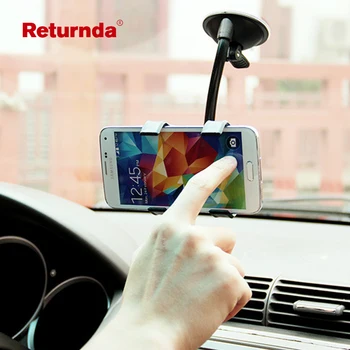 Returnda Automobilio Savininkas paramos telefonu voiture Universalus mobiliojo telefono laikiklis stendas, automobilių priekinio stiklo mount turėtojas 360