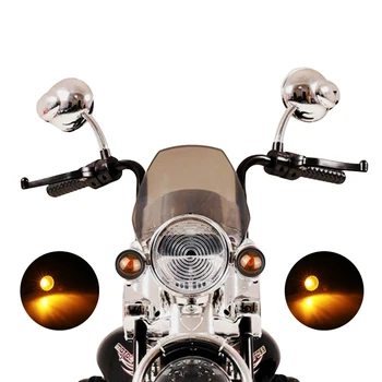 Urbanroad 4Pcs Sidabrinė Kulka Motoroleris Universalus Motociklas Posūkio Signalo Indikatoriai, Šviesos, Lempos, avariniai žibintai Lemputės Gintaro Motorolerį