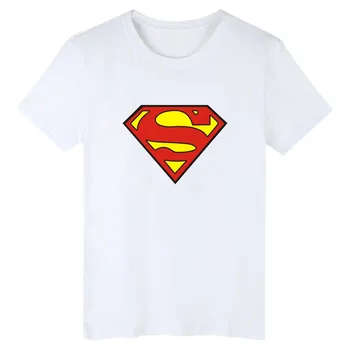 Supermenas Logotipas Trumpas Rankovės Juokinga T Marškinėliai Vyrams Vasaros Baltos Spalvos Marškinėlius Mados Atsitiktinis Aukštos Kokybės Marškinėliai Vyrams Medvilnės Poroms