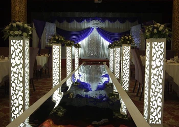 Vestuvių raižyti ramstis vestuvių stovėti be LED šviesos vestuvių t-road skiltyje, PVC plėtra lapas kelių švino