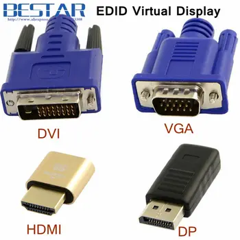 EDID Jungtis, VGA DVI HDMI, Mini DP, 