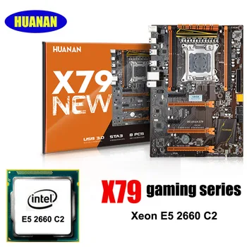 Naujos Prekės atvykimo HUANAN deluxe X79 motininė plokštė Xeon E5 2660 C2 paramos 64G(4*16G) atminties KOMPIUTERIO surinkimas komponentai, sukurti kompiuterį