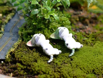 Mini katė miniatiūrinės figūrėlės, žaislų, animacinių filmų gyvūnų statula Modeliai Bonsai Sodas Mažas Ornamentas Kraštovaizdžio Namai ir Sodo Puošmena