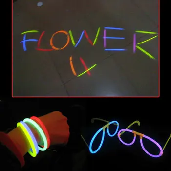 100vnt Glowstick Neon Šalies Liuminescencinės Apyrankės, Karoliai Švyti Tamsoje Švyti Lazdos Kalėdų Šalies Prekių