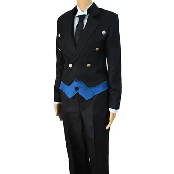 Juoda Butlers Cosplay Sebastian Michaelis Kostiumas Japonų Anime Unisex Suaugusiųjų Smokingas Uniformos, Kostiumai, Pilnas Komplektas Kostiumas
