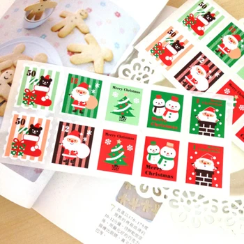 10 Lapų Linksmų Kalėdų Popieriaus Dovanų Žymos Lipdukai Slapukus, Pakavimo Krepšys, Džiaugtis Šalies Kalėdų 