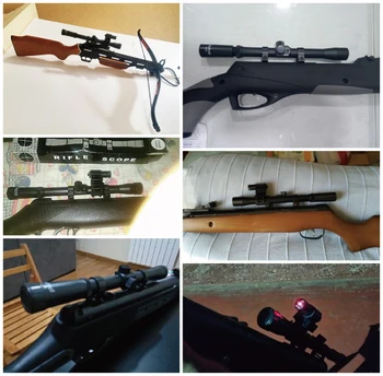 4x20 Šautuvas, Optika taikymo Sritis Taktinis Arbaletas Riflescope su Red Dot Lazerinio Taikiklio ir 11mm Geležinkelių Stovai 22 Kalibro Ginklai Medžioklės A