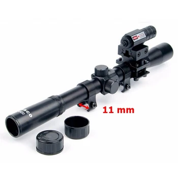 4x20 Šautuvas, Optika taikymo Sritis Taktinis Arbaletas Riflescope su Red Dot Lazerinio Taikiklio ir 11mm Geležinkelių Stovai 22 Kalibro Ginklai Medžioklės A