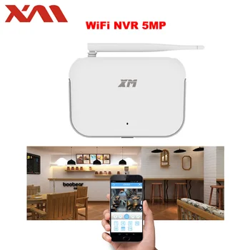 WiFi NVR 4CH 5MP HD Wireless mini namų NVR Tinklo Vaizdo įrašymo Panoraminės WiFi Fotoaparato 360 laipsnių video HDMI 4 Kanalų NVR