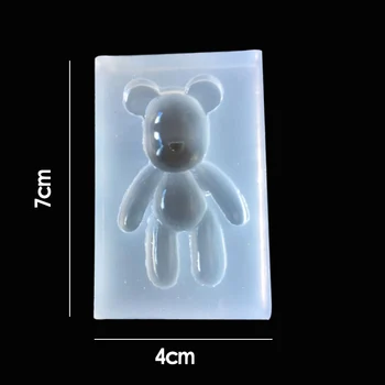 UV Sakai Papuošalai Skysto Silikono Formos Big Bear Pakabukai Pakabukas Pelėsių Dervos Formų Skirti 