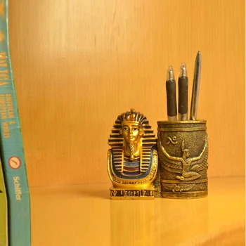 Senovės Egipto Pen Nustatyti Studijų Stalo Dekoravimas Ornamentais Dovana Faraonas Rašiklis, Tušinukas Office Statula
