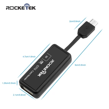 Rocketek Kortelių Skaitytuvas Didelės Spartos USB 2.0 Micro SD (T-Flash TF Atminties OTG Kortelių Skaitytuvas Mobiliojo Telefono, Tablet PC Mini Cardreader