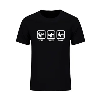 Naujas Mados Valgyti, Miegoti Žaidimas XBOX Gamer Juokinga T-shirt Vyrai Humoro Atsitiktinis Spausdinami Kolegijos Mens Trumpas Rankovės Marškinėliai Prekės ženklo Drabužių