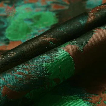 Aukštos klasės Amerikietiško stiliaus žalia flroal žakardo brokatas medžiaga dėl 