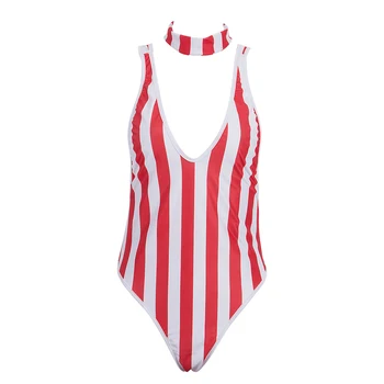 Moterų Paminkštinta Push-up Bikinis Nustatyti Dryžuotas vientisas Vasaros Paplūdimio Paplūdimio maudymosi kostiumėlį, Maudymosi Kostiumą, maudymosi Kostiumėliai Paplūdimio