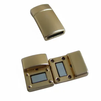 5Sets Matinis Antikvariniai Aukso Lankas, Magnetinis Užsegimas Už 10mm 5mm Butas Odos Laido Apyrankė 