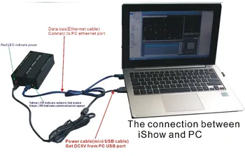 Naujas iShow V3.0 Ethernet Etape Lazerio Šviesa Programinė įranga 64 bitų ir USB ILDA Lauke Lazerio Programinė įranga