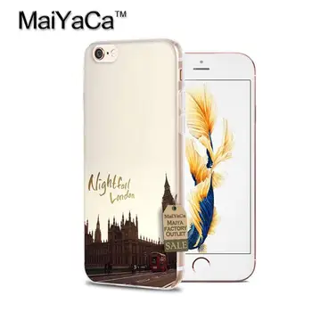 MaiYaCa Kelionės Svajonė Londono Big Benas Modelio Skaidrios TPU Minkštas mobiliojo Telefono Apsauginis Dangtelis Skirtas iPhone 4s 5s 6s 7 7plus atveju