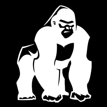 12,5 cm*16,2 cm Gorila Beždžionių, Primatų Dekoro Vinilo Lipdukai Lipdukai Juoda/Sidabrinė S3-6051