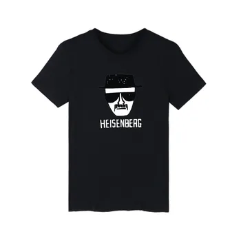 Heizenbergo Kaukolė Laužymo Blogas Juokinga White t-shirt Vyrai Medvilnės ir trumpomis Rankovėmis Vyrams marškinėliai 2016 m. Vasaros Viršūnes ir Trišakiai